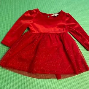 Velvet red dress 6 to 12 months